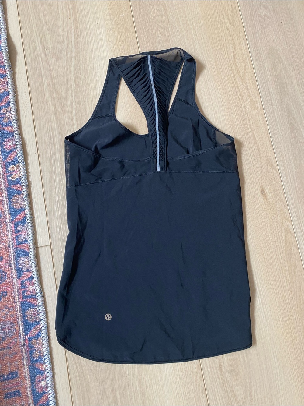 lululemon athletica Black Racerback Tank with Mesh Back Detail